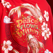 BOAMBLA | Peace Flows Within Oversized Tee | Red