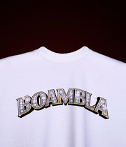 Boambla - Luxury Diamond Oversize Tee | White