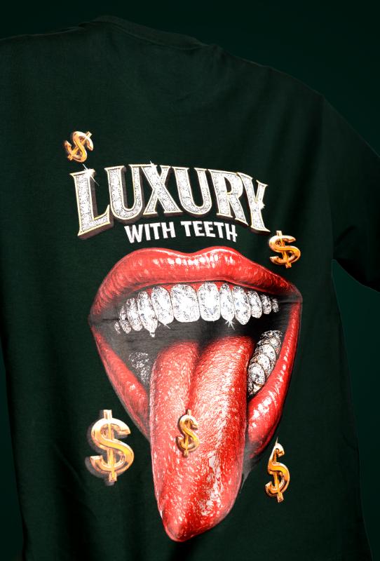 Boambla - Luxury Diamond Oversize Tee | Olive Green