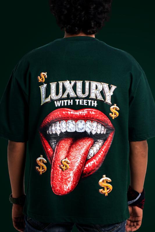 Boambla - Luxury Diamond Oversize Tee | Olive Green