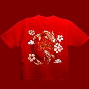 BOAMBLA | Peace Flows Within Oversized Tee | Red