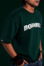 Boambla - Luxury Diamond Oversize Tee | Olive Green