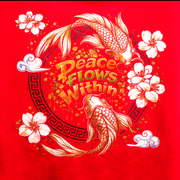 BOAMBLA | Peace Flows Within Oversized Tee | Red