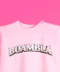 Boambla - Luxury Diamond Oversize Tee | Pink