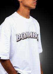 Boambla - Luxury Diamond Oversize Tee | White