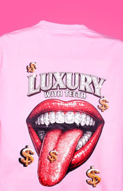 Boambla - Luxury Diamond Oversize Tee | Pink