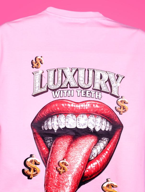 Boambla - Luxury Diamond Oversize Tee | Pink