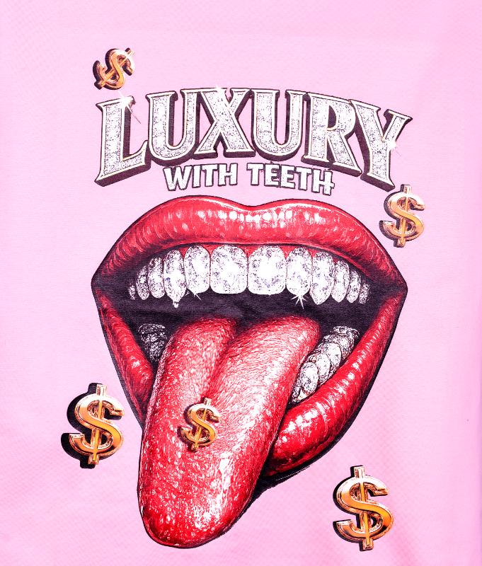 Boambla - Luxury Diamond Oversize Tee | Pink