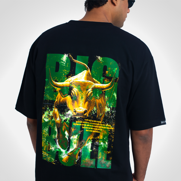 BOAMBLA BIG BULL | No Fear Oversized Tee | Black
