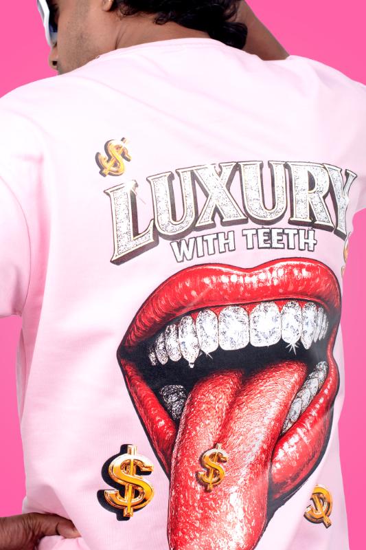 Boambla - Luxury Diamond Oversize Tee | Pink