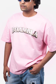 Boambla - Luxury Diamond Oversize Tee | Pink