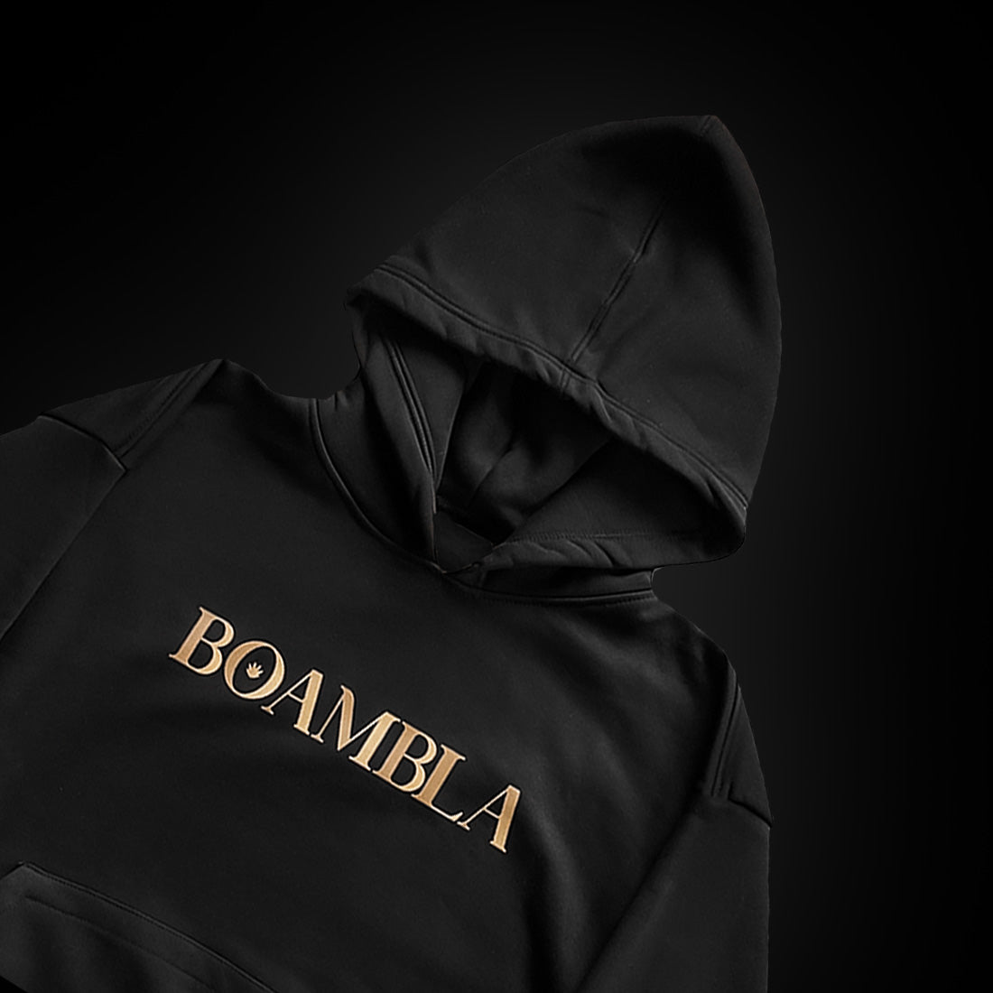 Black BOAMBLA Signature — Everyday Essential Oversized Hoodie