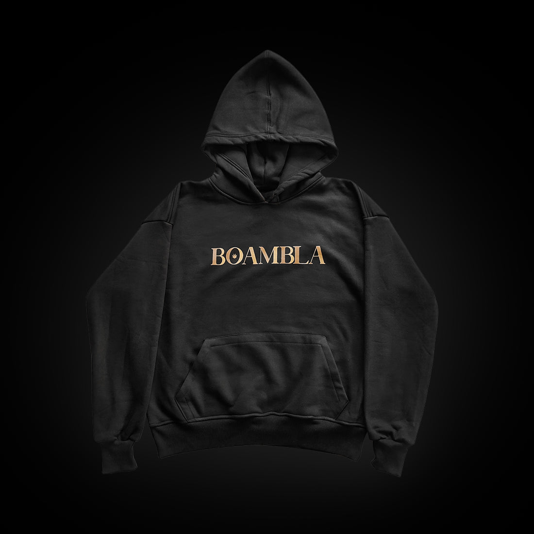 Black BOAMBLA Signature — Everyday Essential Oversized Hoodie