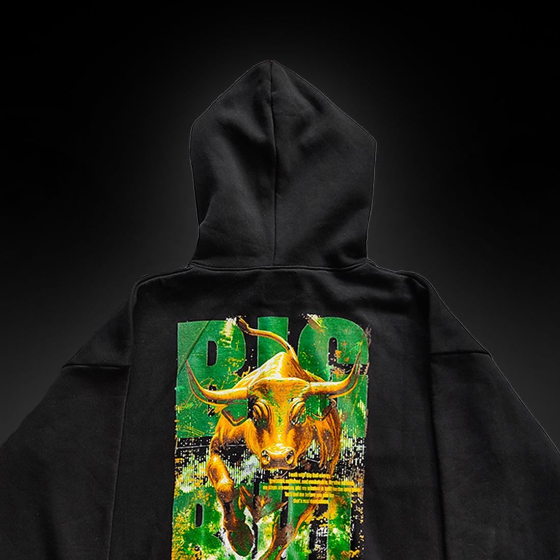 Black | BOAMBLA BIG BULL No Fear Oversized Hoodie