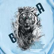 BOAMBLA White Tiger - Alpha Oversized Hoodie | Sky Blue
