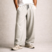 Boambla Signature Gray — Everyday Essential Joggers | 290 GSM Premium Cotton | White
