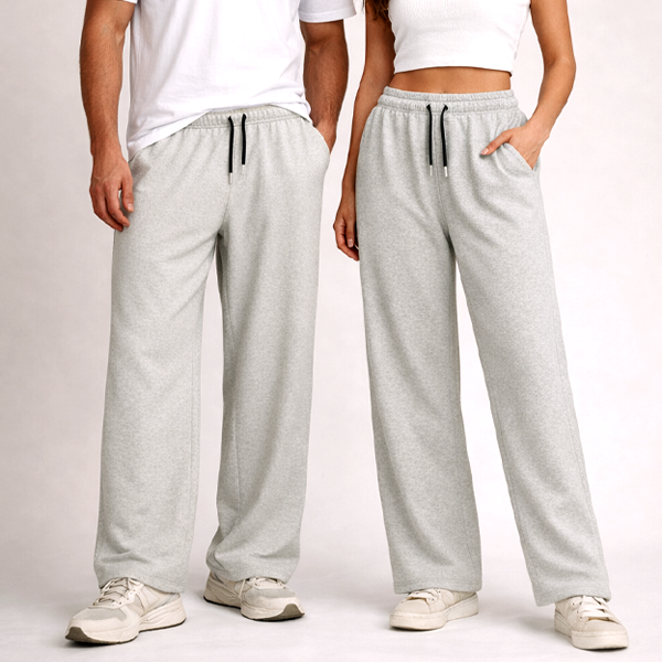 Boambla Signature Gray — Everyday Essential Joggers | 290 GSM Premium Cotton | White