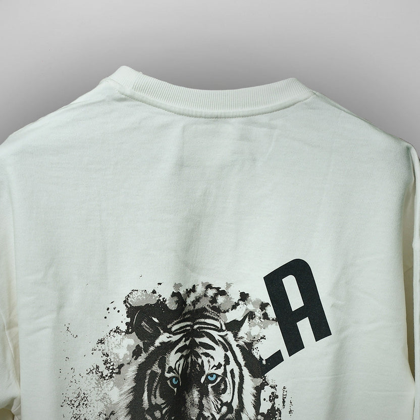BOAMBLA White Tiger | Alpha Oversized Tee | White