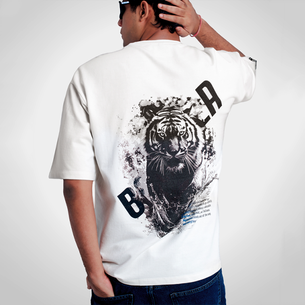BOAMBLA White Tiger | Alpha Oversized Tee | White