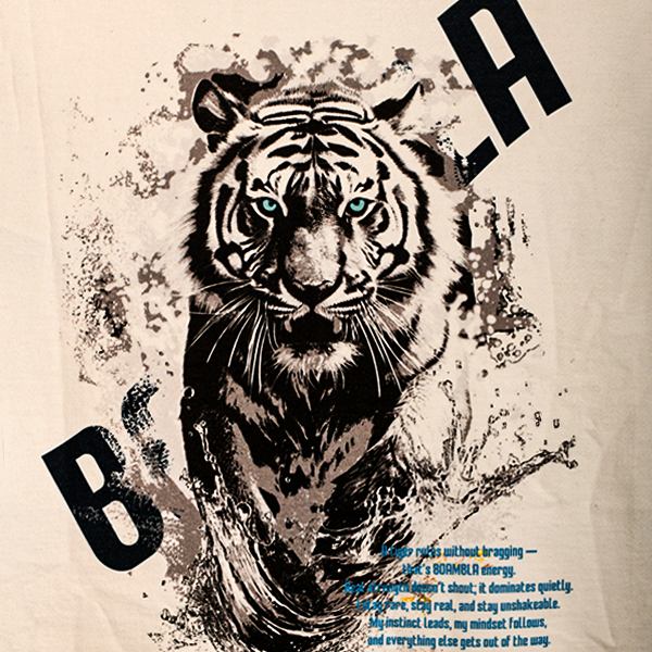 BOAMBLA White Tiger | Alpha Oversized Tee | White