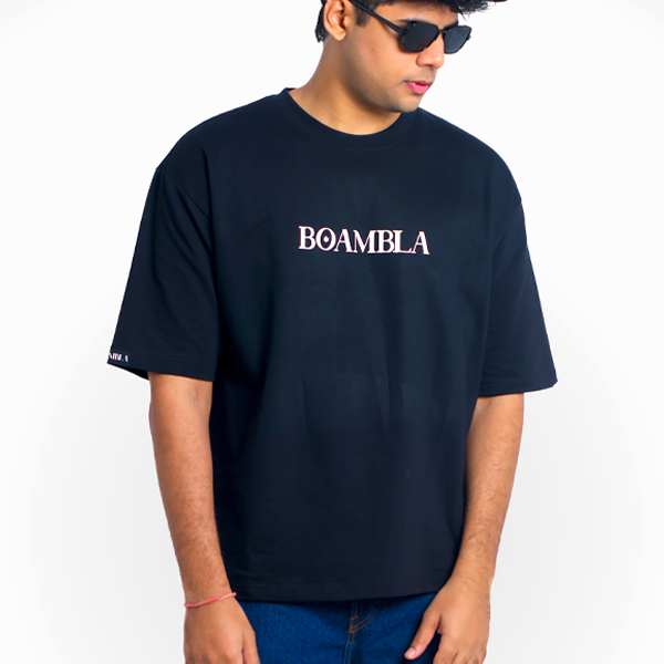 BOAMBLA White Tiger | Alpha Oversized Tee | Black