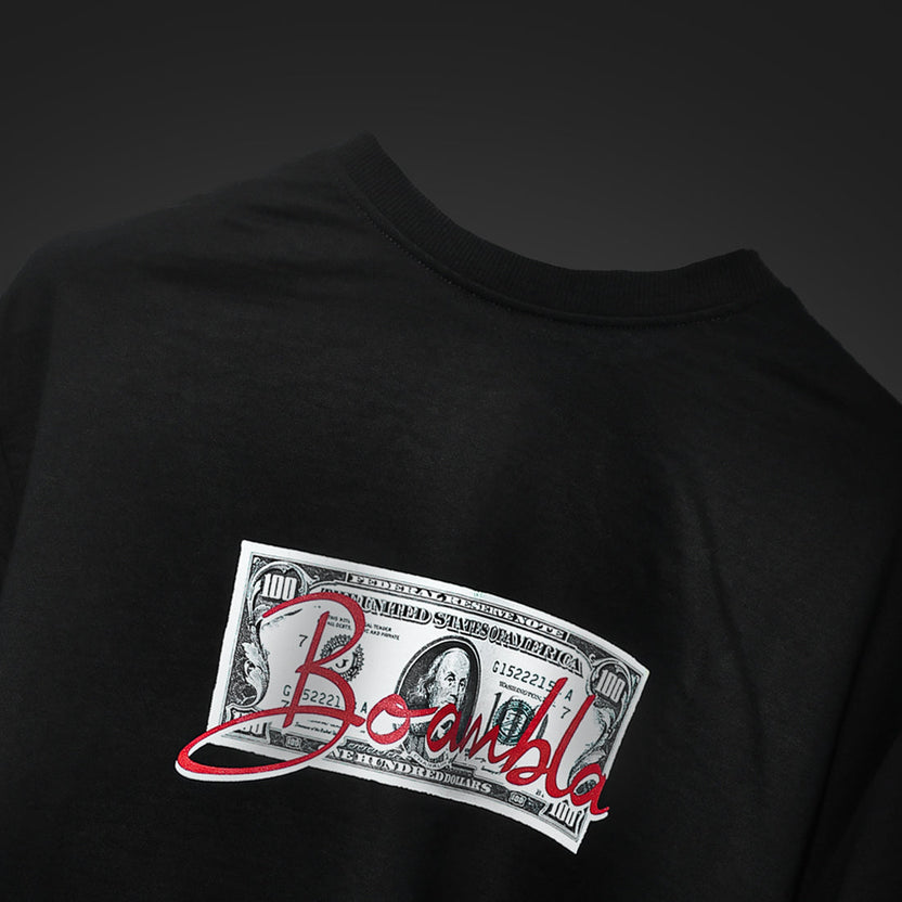 BOAMBLA Money Buys Happiness | Reality Check Oversized Tee | Black