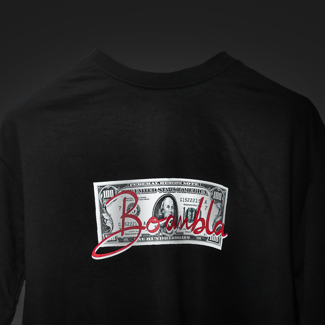 Balck BOAMBLA Money Buys Happiness — Reality Check Oversized Tee