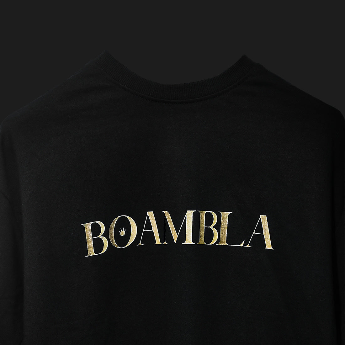 Black BOAMBLA Signature —Everyday Essential Oversized Tee