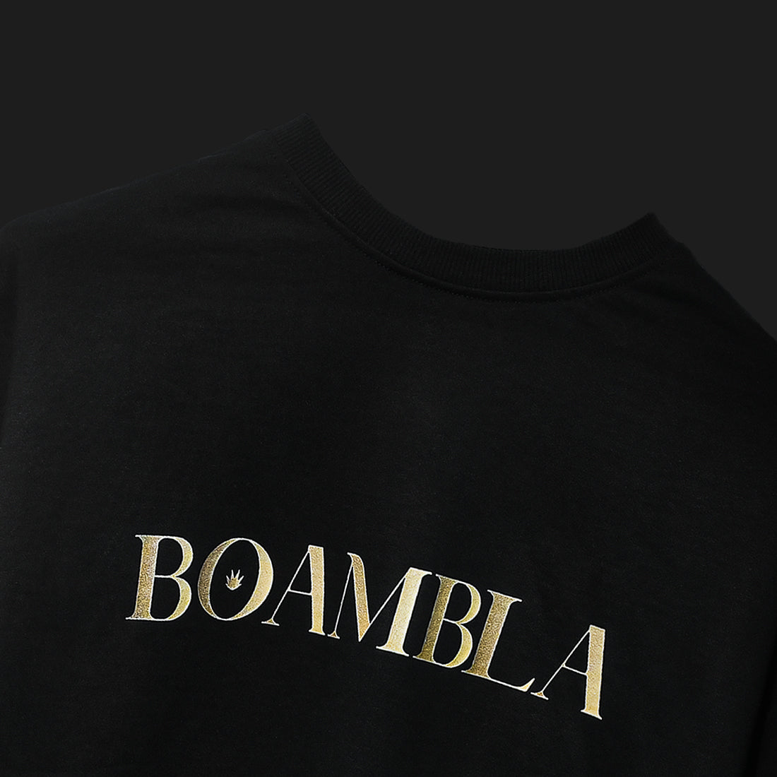 Black BOAMBLA Signature —Everyday Essential Oversized Tee