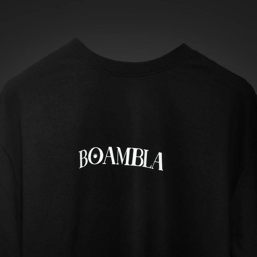 BOAMBLA White Tiger | Alpha Oversized Tee | Black