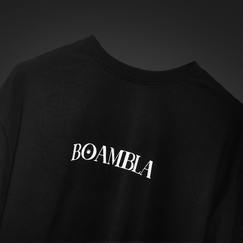 BOAMBLA White Tiger | Alpha Oversized Tee | Black