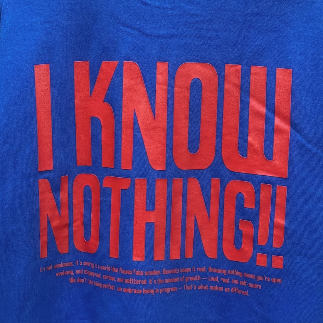 Blue |  BOAMBLA “I know Nothing” Oversized Teee