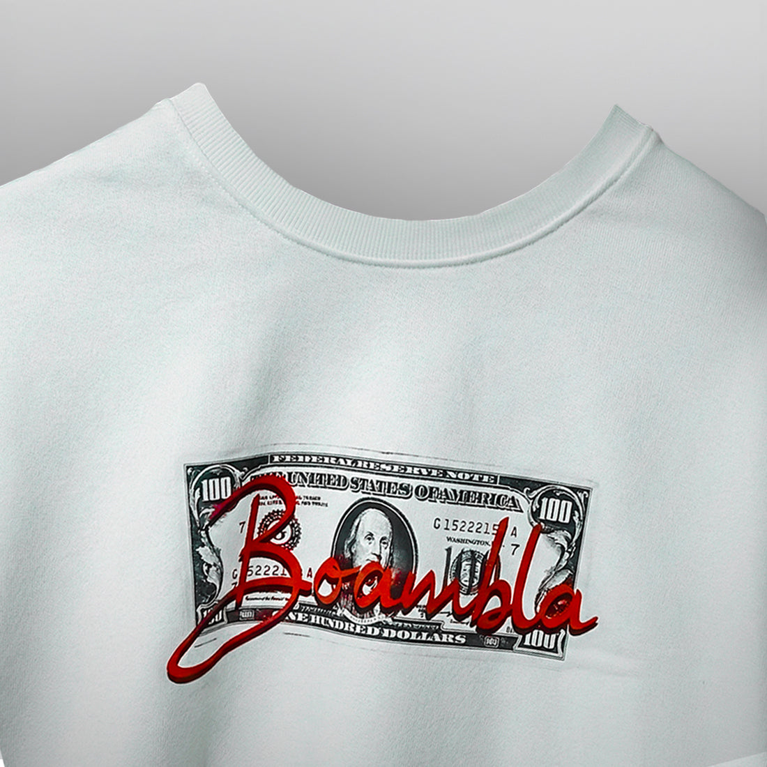 Off White | BOAMBLA Money Buys Happiness — Reality Check Oversized Tee