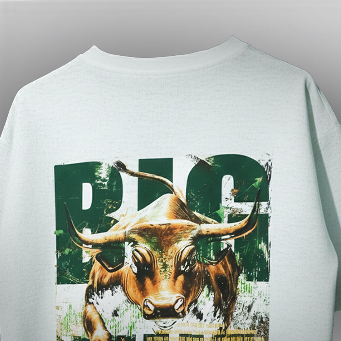 White | BOAMBLA BIG BULL — No Fear Oversized Tee