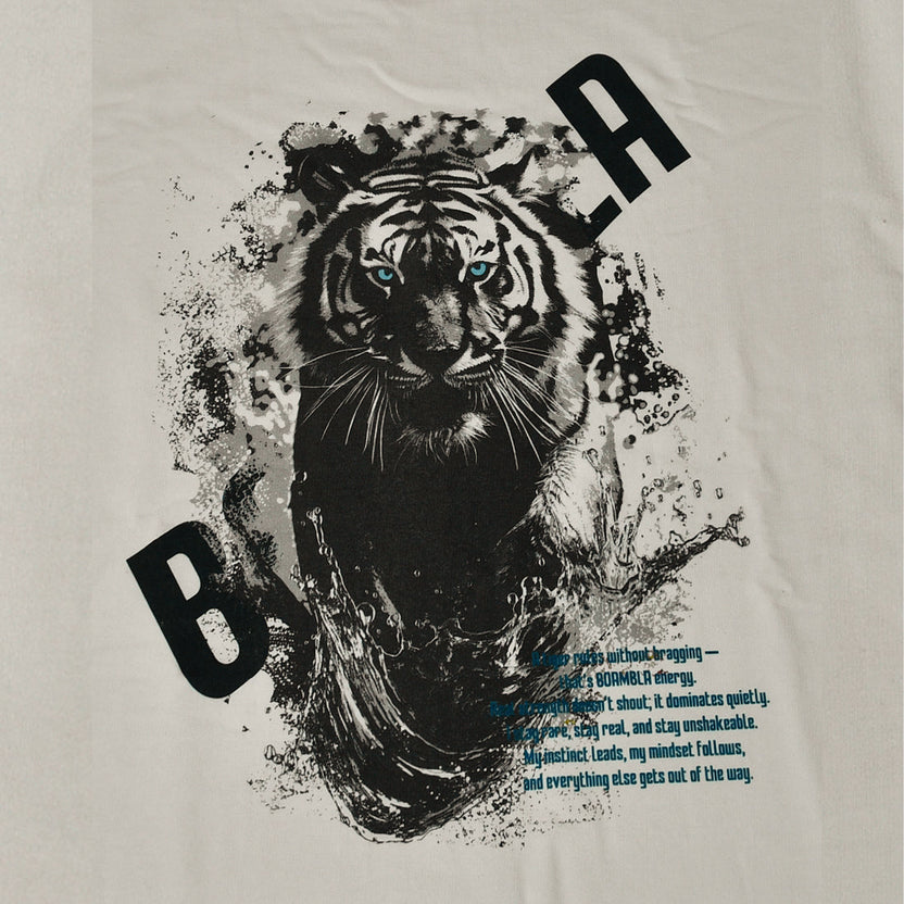BOAMBLA White Tiger | Alpha Oversized Tee | White