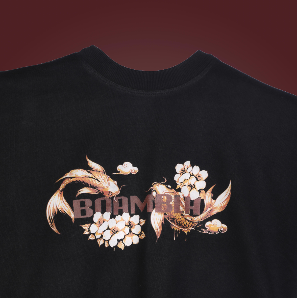 BOAMBLA | Peace Flows Within Oversized Tee | Black