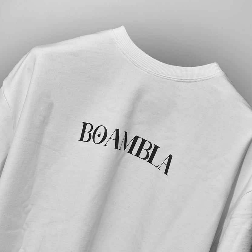 BOAMBLA Signature Everyday Essential Oversized Tee | White