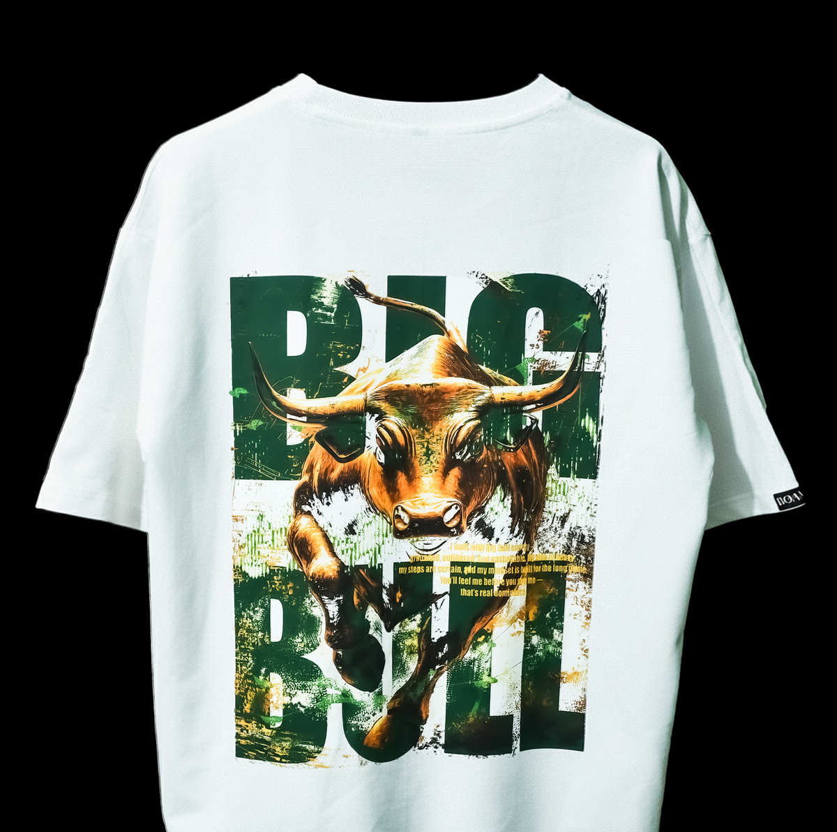 White | BOAMBLA BIG BULL — No Fear Oversized Tee