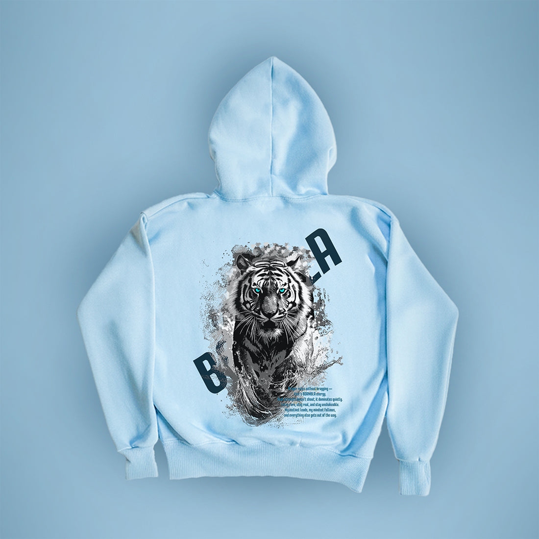 Sky Blue | BOAMBLA White Tiger - Alpha Oversized Hoodie